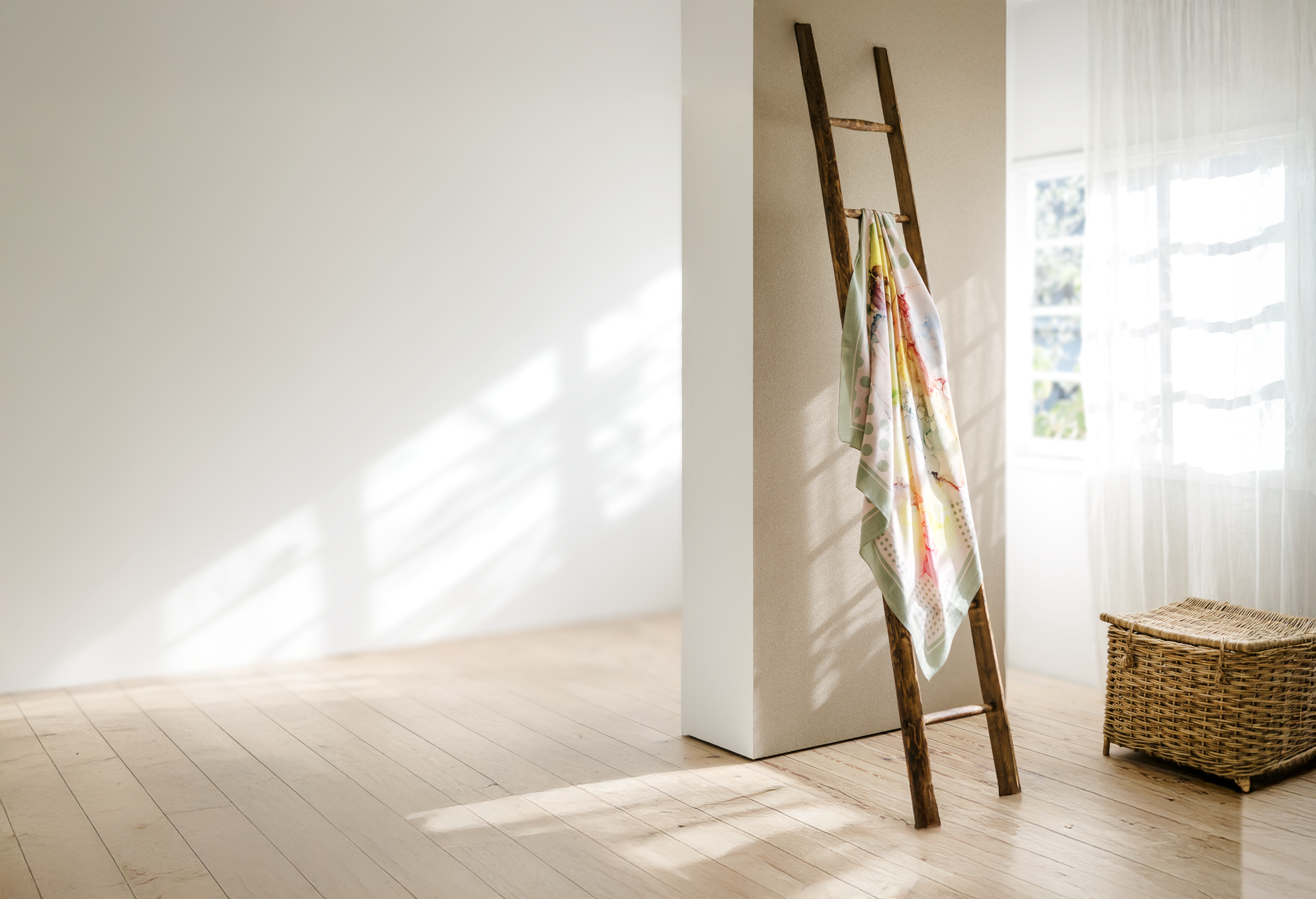 スカーフ／ウール×シルク