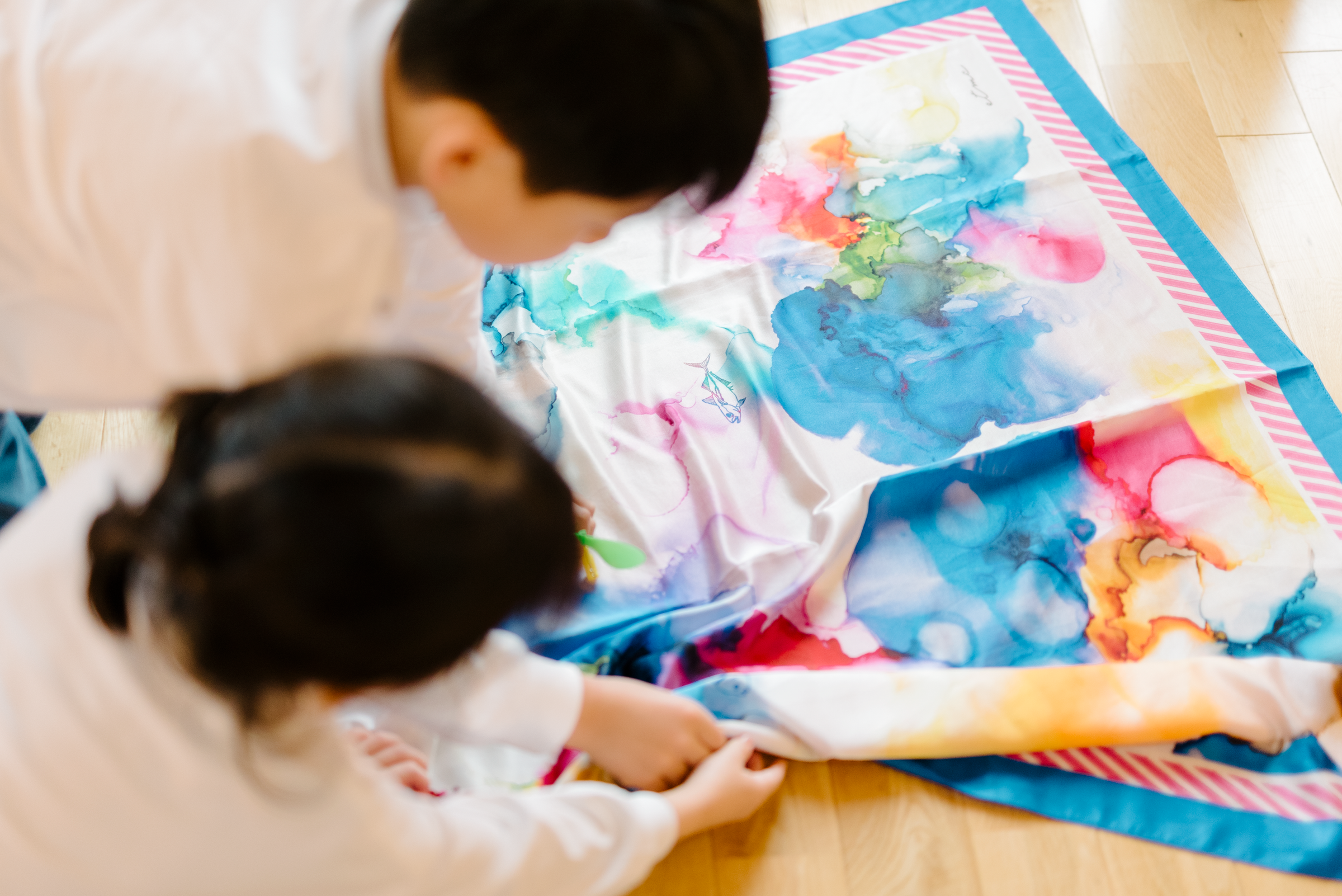 スカーフ／コットン×シルク